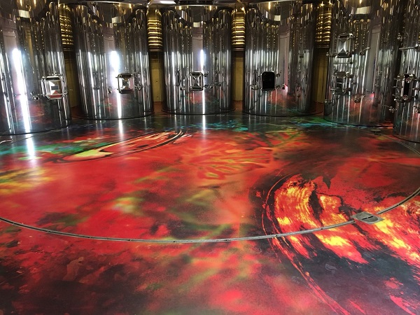 Wine like no other. A floor like no other. Capture custom flooring.